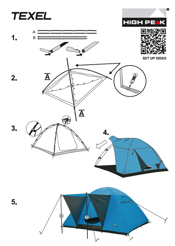 Палатка HIGH PEAK Мод. TEXEL 4 Купить в Алматы — магазин Korgan Center