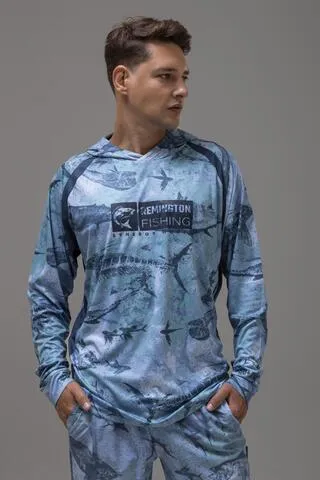 Футболка (джерси)  Remington Fishing Вreeze Вlue — одежда для охоты, рыбалки, туризма и города | KORGAN.KZ