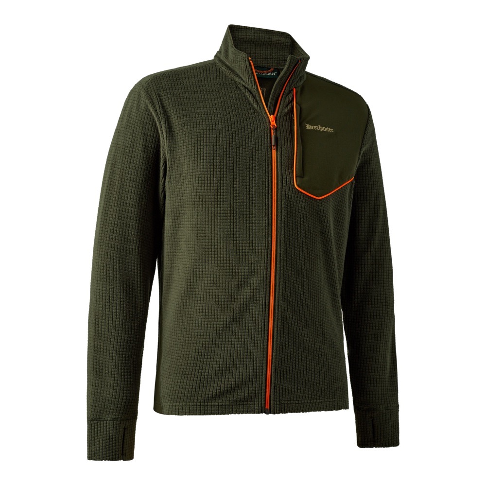 Куртка DEERHUNTER-CHAMOIS FULL-ZIP FLEECE (хаки) — куртки, жилеты, маскировочные костюмы, одежда для рыбалки и охоты | KORGAN Казахстан