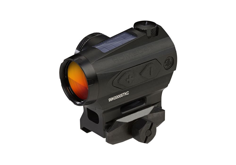 Коллиматорный прицел SIG-SAUER Мод. ROMEO4T 1x20 SOLAR BLACK (IR: 2 MOA RED DOT BALLISTIC CIRCLE DOT)(кронштейн FIX на шину PICATINNY/WEAVER) для охоты в Алматы, Казахстан