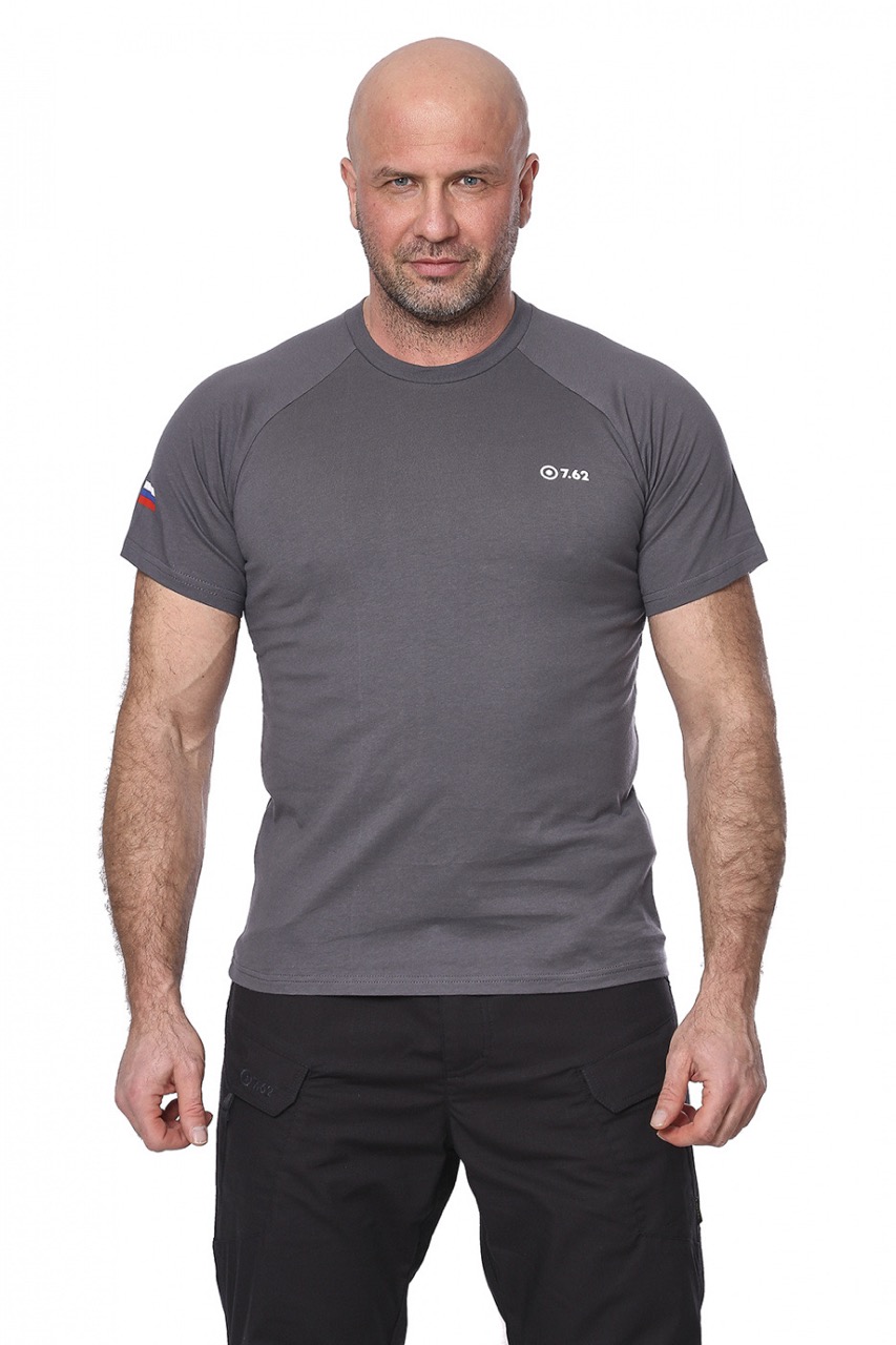 Футболка NOVATEX "Mini Logo T-Shirt"(Мини лого)(тк.хлопок)(серый) — одежда для охоты, рыбалки, туризма и города | KORGAN.KZ