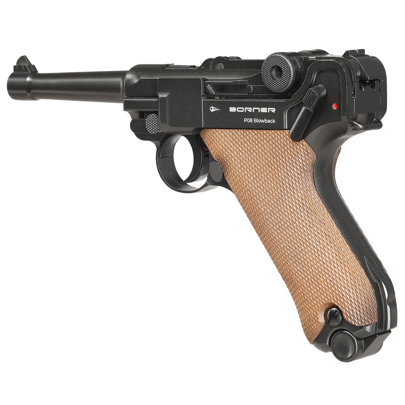Фото Пистолет Borner P08 Blowback калибр 4,5mm/BBs CO2 — пневматический пистолет купить в Алматы