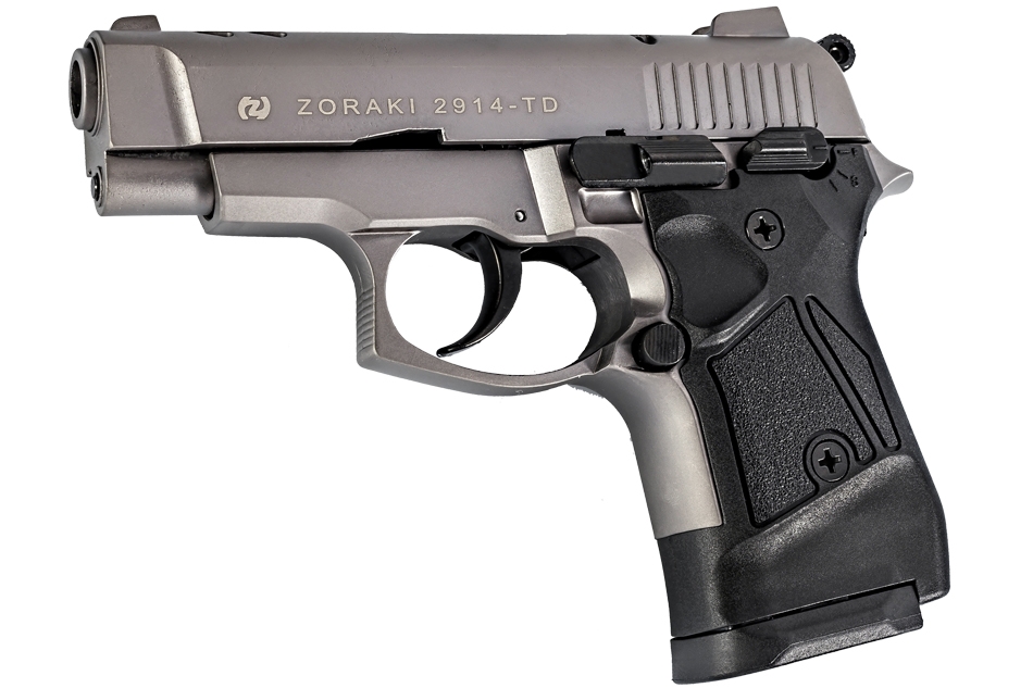 Газовый пистолет ZORAKI Мод. 2914-TD TITANIUM (к.-бр: 9мм P.A.)(14-зарядный) — купить газовые пистолеты в Алматы | Доставка по Казахстану