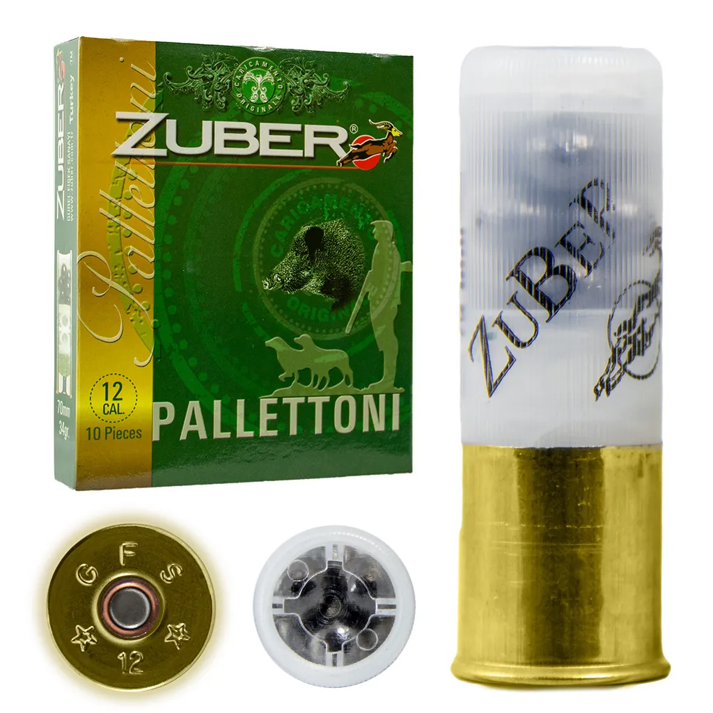  Патрон для гладкоствольного оружия ZUBER Pallettoni (12/70)(34г)(7,8мм x 12шт) в Алматы | Казахстан | Корган Центр | KORGAN