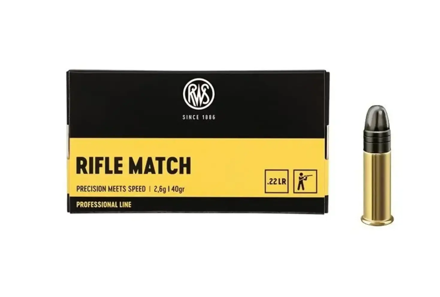 Купить Патрон для нарезного оружия RWS (.22 l.r.) Professional Rifle Match (40grs)(2,6г) в Алматы | Казахстан | Корган Центр