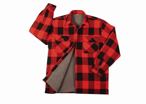 Рубашка ROTHCO Мод. EXTRA HEAWYWEIGHT SHERPA-LINED FLANNEL (Red) — одежда для охоты, рыбалки, туризма и города | KORGAN.KZ