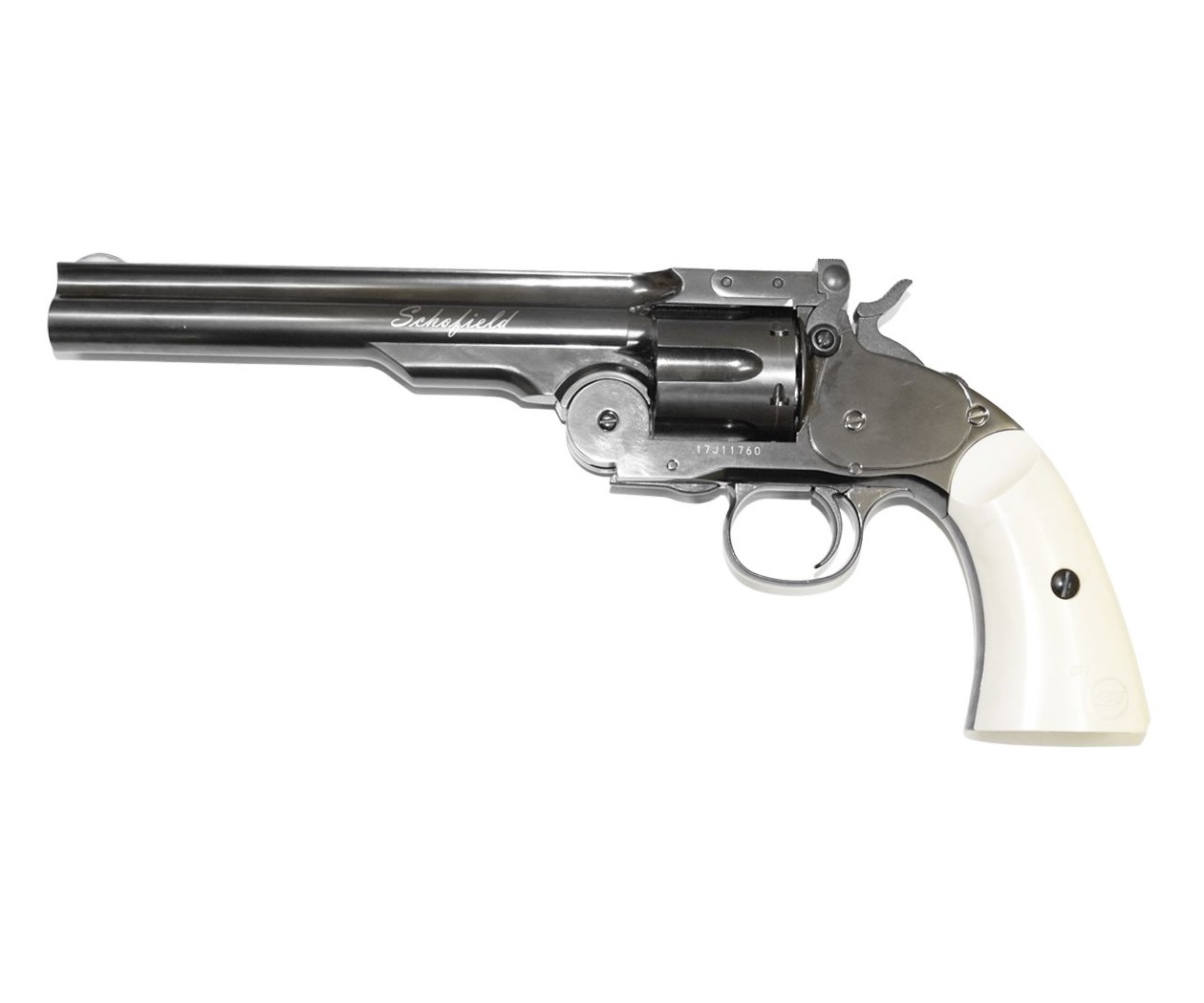 Фото Пневматический револьвер ASG Мод. SCHOFIELD 6" WHITE — пневматический пистолет купить в Алматы