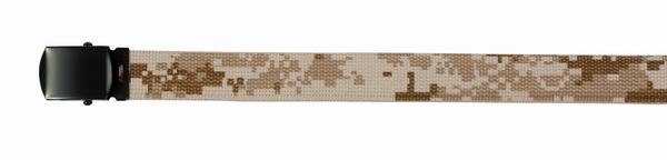 Ремень ROTHCO Мод. COTTON REVERSIBLE (Desert Digital Camo/Tan) — технические характеристики, материалы и назначение | KORGAN