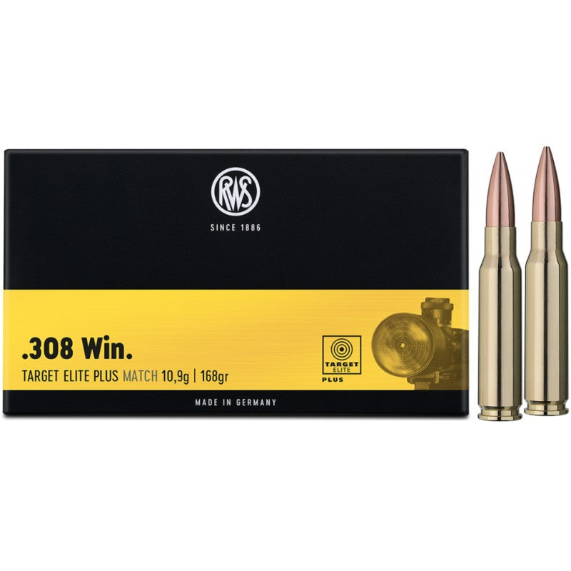 Купить Патрон для нарезного оружия RWS (.308 Win.) Target Elite Plus (168grs)(10,9г) в Алматы | Казахстан | Корган Центр