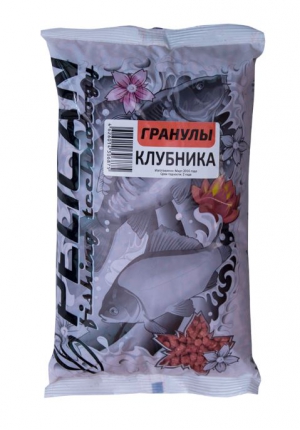 Прикормка гранулированная PELICAN (клубника)(1кГ) — приманка, снасти и аксессуары для рыбалки | Алматы, Казахстан