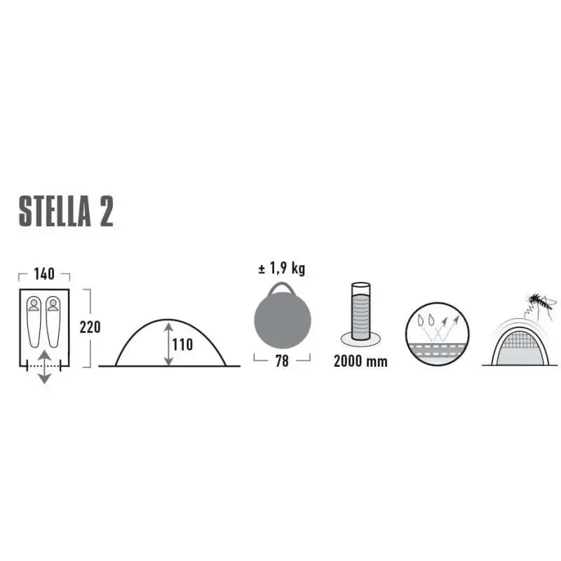Палатка HIGH PEAK Мод. STELLA 2 Купить в Алматы — магазин Korgan Center