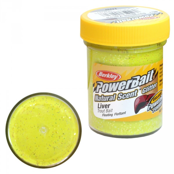 Паста BERKLEY POWERBAIT NATURAL GLITTER TROUT BAIT — приманка, снасти и аксессуары для рыбалки | Алматы, Казахстан