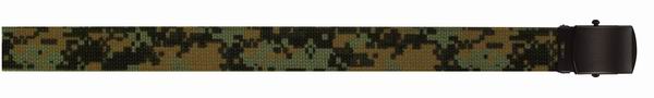 Ремень ROTHCO Мод. COTTON REVERSIBLE (Woodland Digital Camo/O.D.) — технические характеристики, материалы и назначение | KORGAN