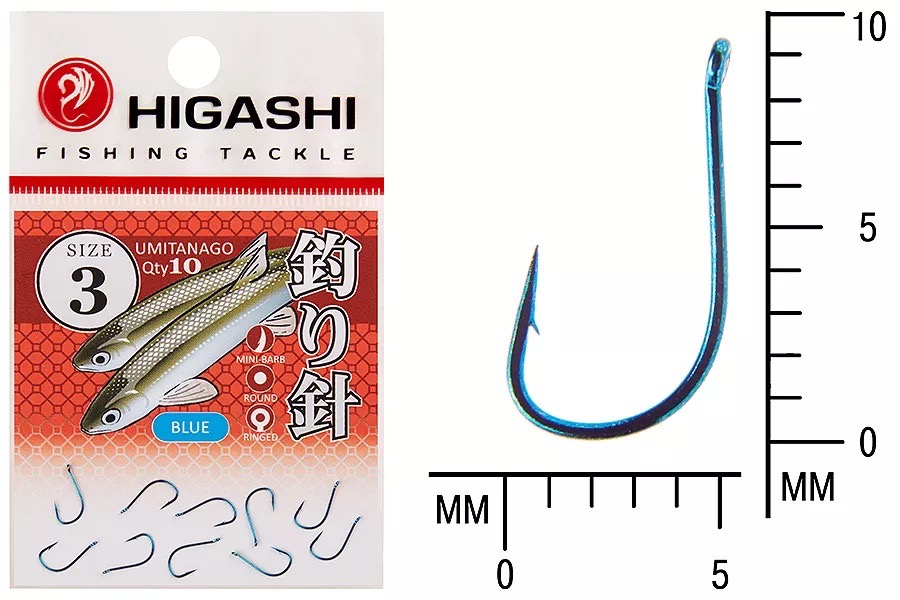 Крючки HIGASHI Мод. UMITANAGO RINGED #3 — рыболовный крючок, снасть и аксессуары для рыбалки | Алматы, Казахстан
