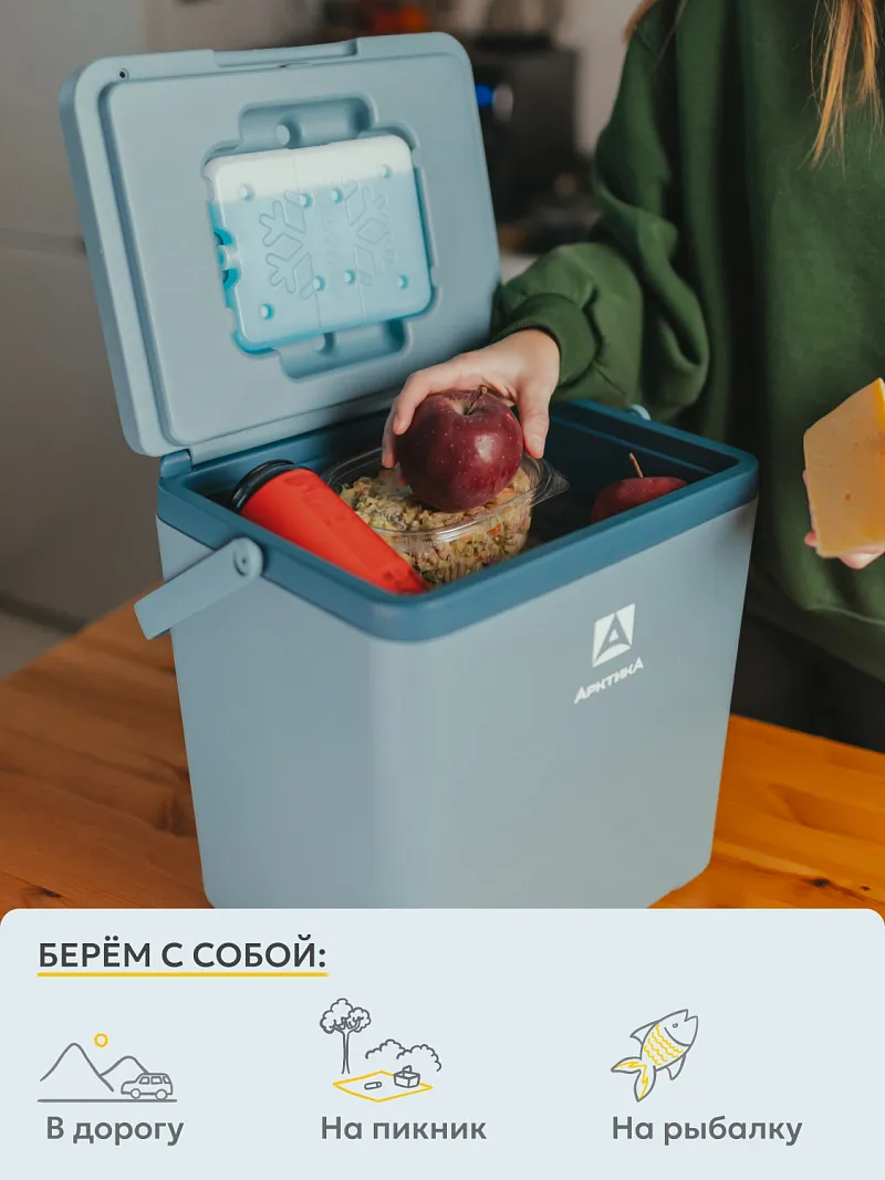 Изотермический контейнер тм "Арктика", 14 л, арт. 2200-14 — портативный холодильник или кулер для кемпинга в Алматы