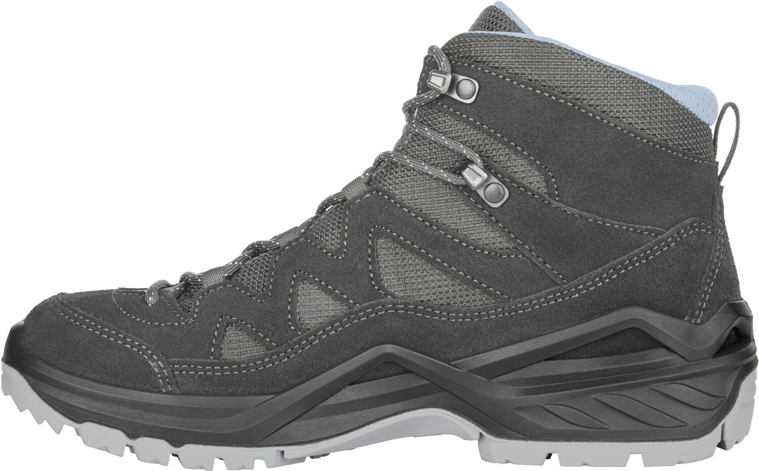 Ботинки SIRKOS EVO GTX MID Ws anthracite/ice blue LOWA — обувь, стельки и уход за обувью | KORGAN.KZ