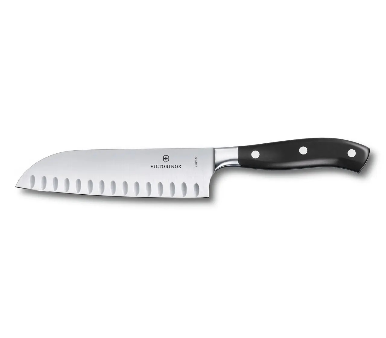 Кухонный нож VICTORINOX Мод. GRAND MAITRE SANTOKU FLUTED #7.7323.17G для кухни в Алматы, Казахстан