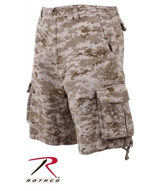 Шорты ROTHCO Мод. VINTAGE INFANTRY UTILITY (Desert Digital Camo) — брюки и шорты для охоты, рыбалки и туризма | KORGAN.KZ