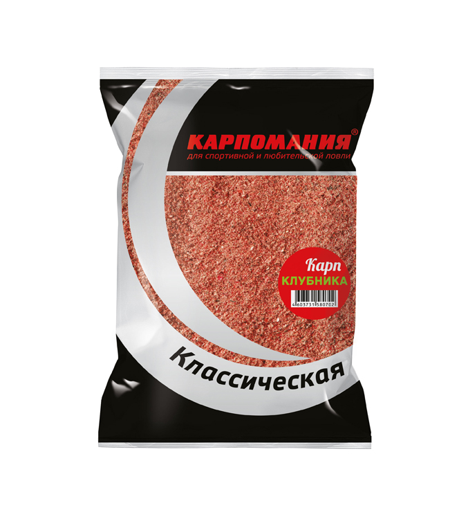 Прикормка КАРПОМАНИЯ КЛАССИЧЕСКАЯ (карп клубника)(750г.) — приманка, снасти и аксессуары для рыбалки | Алматы, Казахстан