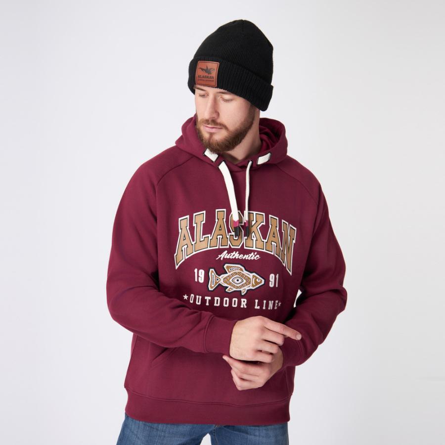 Толстовка Alaskan Promo Hoodie Claret — одежда для охоты, рыбалки, туризма и города | KORGAN.KZ