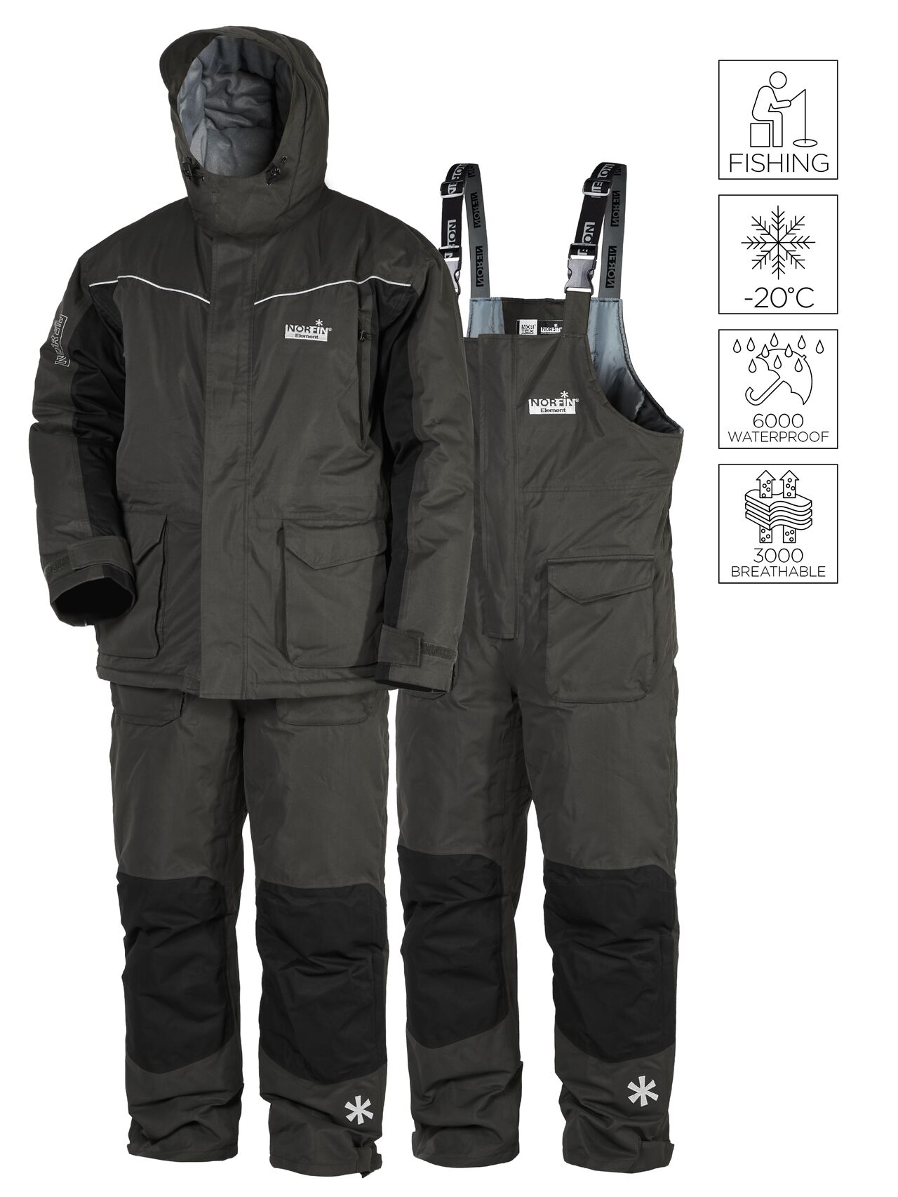 Костюм NORFIN Мод. ELEMENT GRAY — куртки, жилеты, маскировочные костюмы, одежда для рыбалки и охоты | KORGAN Казахстан