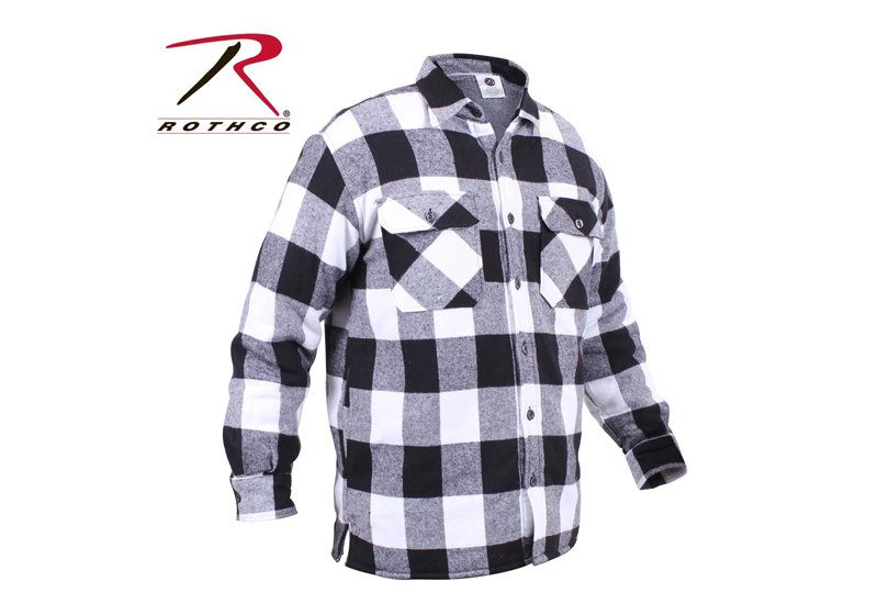 Рубашка ROTHCO Мод. EXTRA HEAWYWEIGHT SHERPA-LINED FLANNEL (White) — одежда для охоты, рыбалки, туризма и города | KORGAN.KZ