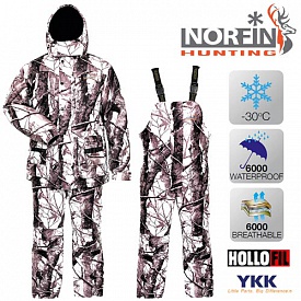 Костюм NORFIN Мод. HUNTING-WILD SNOW CAMO — куртки, жилеты, маскировочные костюмы, одежда для рыбалки и охоты | KORGAN Казахстан