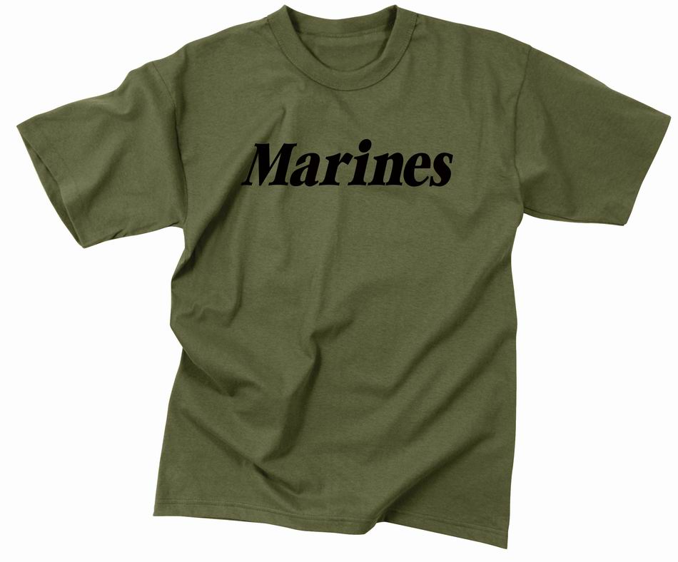Майка ROTHCO Мод. MILITARY TRAINING "MARINES" (короткий рукав)(poly/cotton)(O.D.) — одежда для охоты, рыбалки, туризма и города | KORGAN.KZ