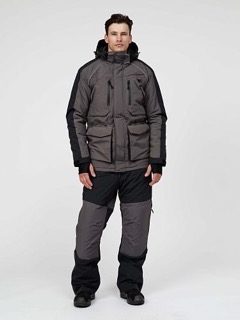 Костюм  зимний TRITON "SOLID PRO -45°C" (тк.таслан)(серо-черный) — куртки, жилеты, маскировочные костюмы, одежда для рыбалки и охоты | KORGAN Казахстан