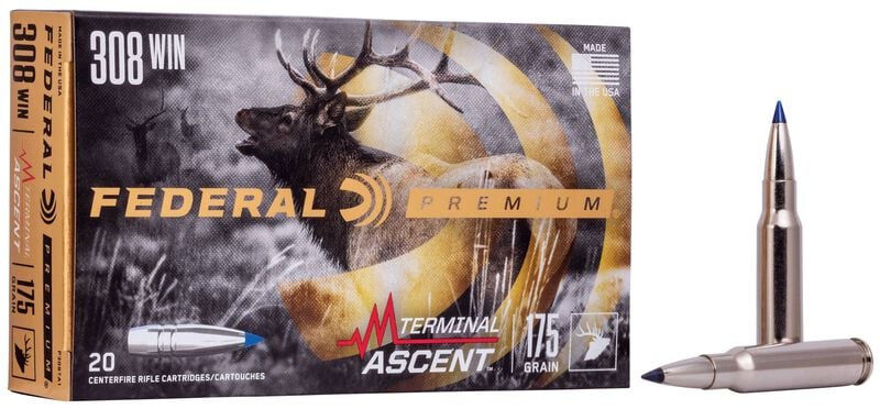 Купить Патрон для нарезного оружия FEDERAL P (.308 Win.) TERMINAL ASCENT (TA)(175grs)(11,34г) в Алматы | Казахстан | Корган Центр