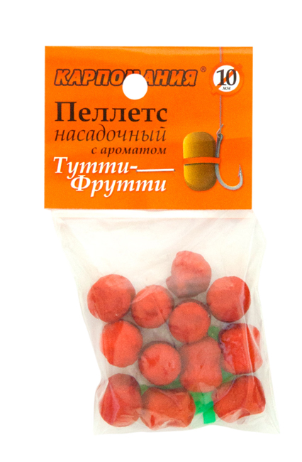 Пеллетс для насадки КАРПОМАНИЯ (аромат тутти фрутти)(тонущие)(на резинке)(10мм)(12шт.) — приманка, снасти и аксессуары для рыбалки | Алматы, Казахстан