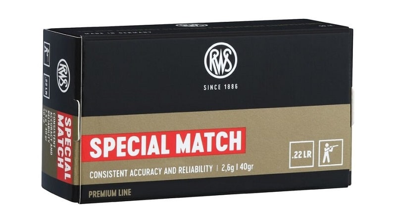 Купить Патрон для нарезного оружия RWS (.22 l.r.) Premium Special Match (40grs)(2,6г) в Алматы | Казахстан | Корган Центр