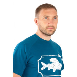 Футболка NOVATEX GRAYLING Siberian Silver (Сибериан Сильвер)(тк.хлопок)(синий) — одежда для охоты, рыбалки, туризма и города | KORGAN.KZ