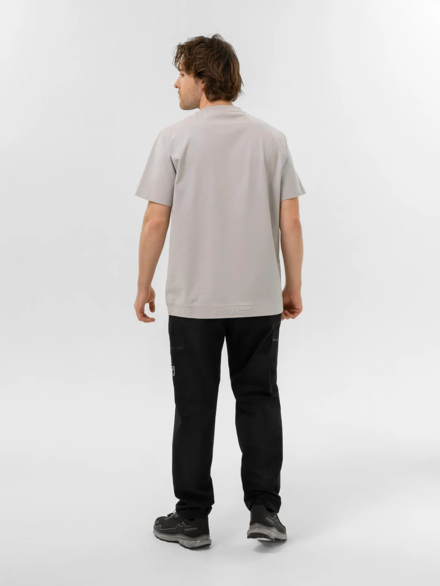 Футболка мужская Remington Casual REM Light Grey — одежда для охоты, рыбалки, туризма и города | KORGAN.KZ