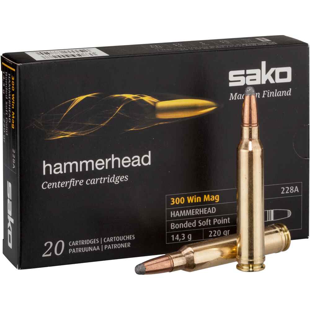 Купить Патрон для нарезного оружия SAKO (.300 Win.Mag.) HAMMERHEAD (BSP-228A)(220grs)(14,26г.) в Алматы | Казахстан | Корган Центр