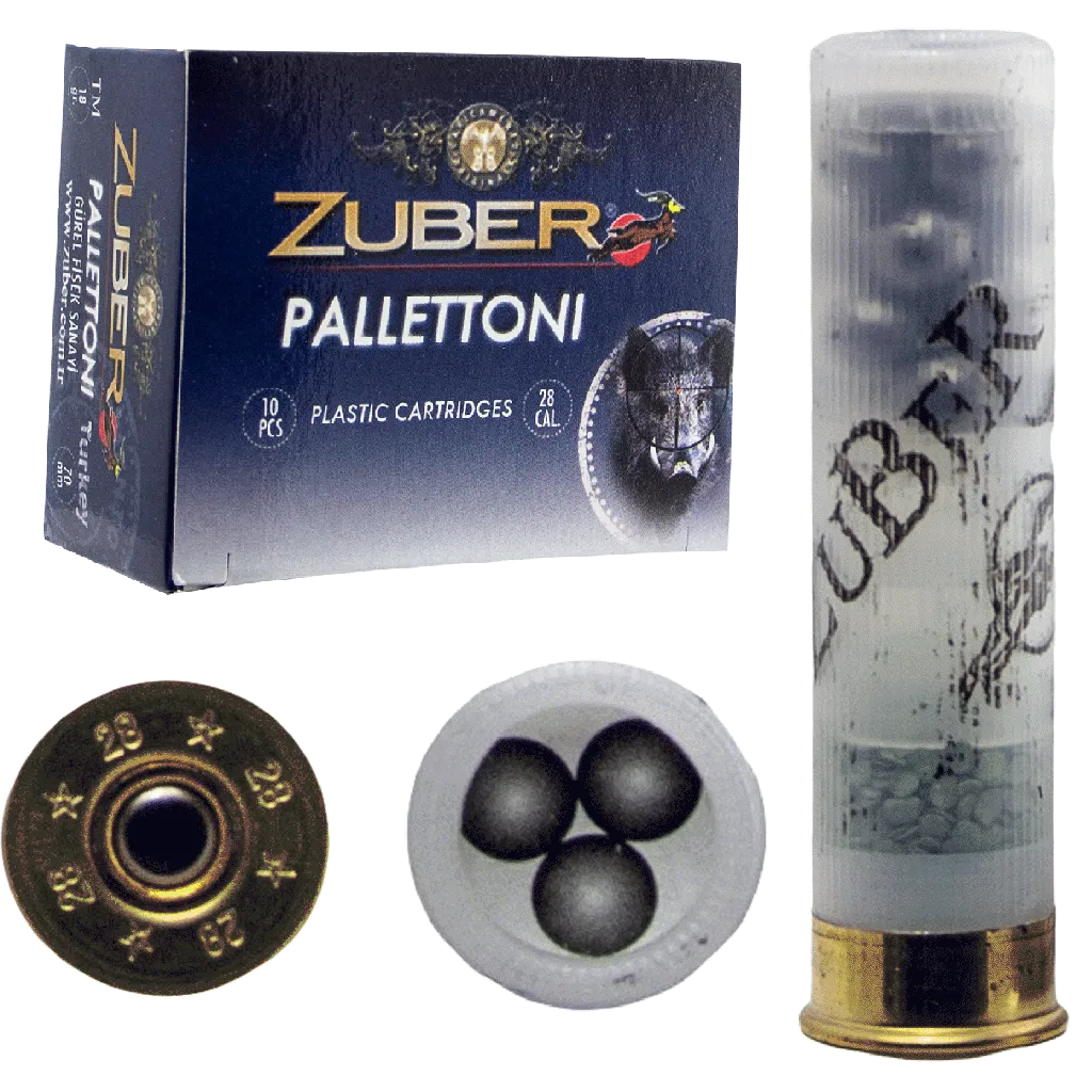  Патрон для гладкоствольного оружия ZUBER Pallettoni (28/70)(18г)(6,2мм x 12шт) в Алматы | Казахстан | Корган Центр | KORGAN