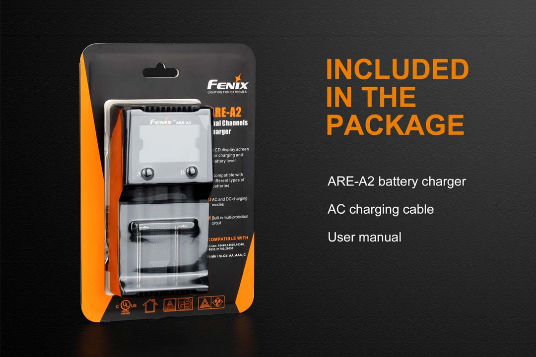 Зарядное устройство FENIX Мод. ARE-A2 (4.2V/1.0A, 1.5V/1.0A)(AC: 100-240V 50-60Hz/0.35A max, DC:12-24V/1A max) — зарядное устройство fenix мод. are-a2 (4.2v/1.0a, 1.5v/1.0a)(ac: 100-240v 50-60hz/0.35a max, dc:12-24v/1a max) Алматы, Казахстан