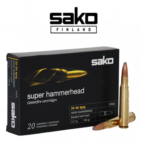 Купить Патрон для нарезного оружия SAKO (.30-06 Sprg.) HAMMERHEAD SUPER (BSP-236A)(180grs)(11,66г.) в Алматы | Казахстан | Корган Центр