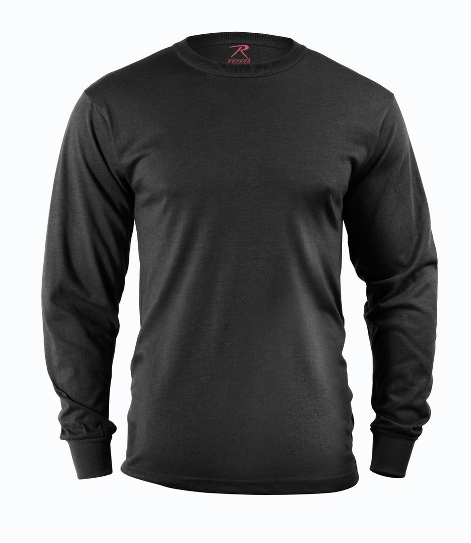 Майка ROTHCO (длинный рукав)(poly/cotton)(Black) — одежда для охоты, рыбалки, туризма и города | KORGAN.KZ