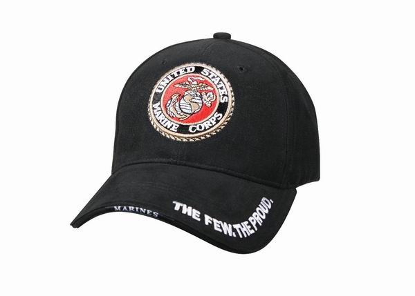 Кепка ROTHCO Мод. DELUXE LOW PROFILE INSIGNIA "MARINES GLOBE&ANCHOR" (Black) — головной убор для рыбалки, охоты и туризма | KORGAN.KZ