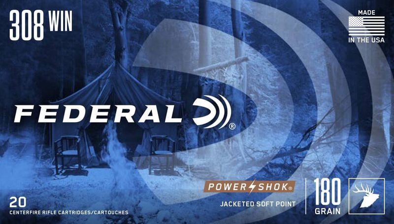 Купить Патрон для нарезного оружия FEDERAL (.308 Win.) POWER-SHOK (SP)(180grs)(11,66г) в Алматы | Казахстан | Корган Центр