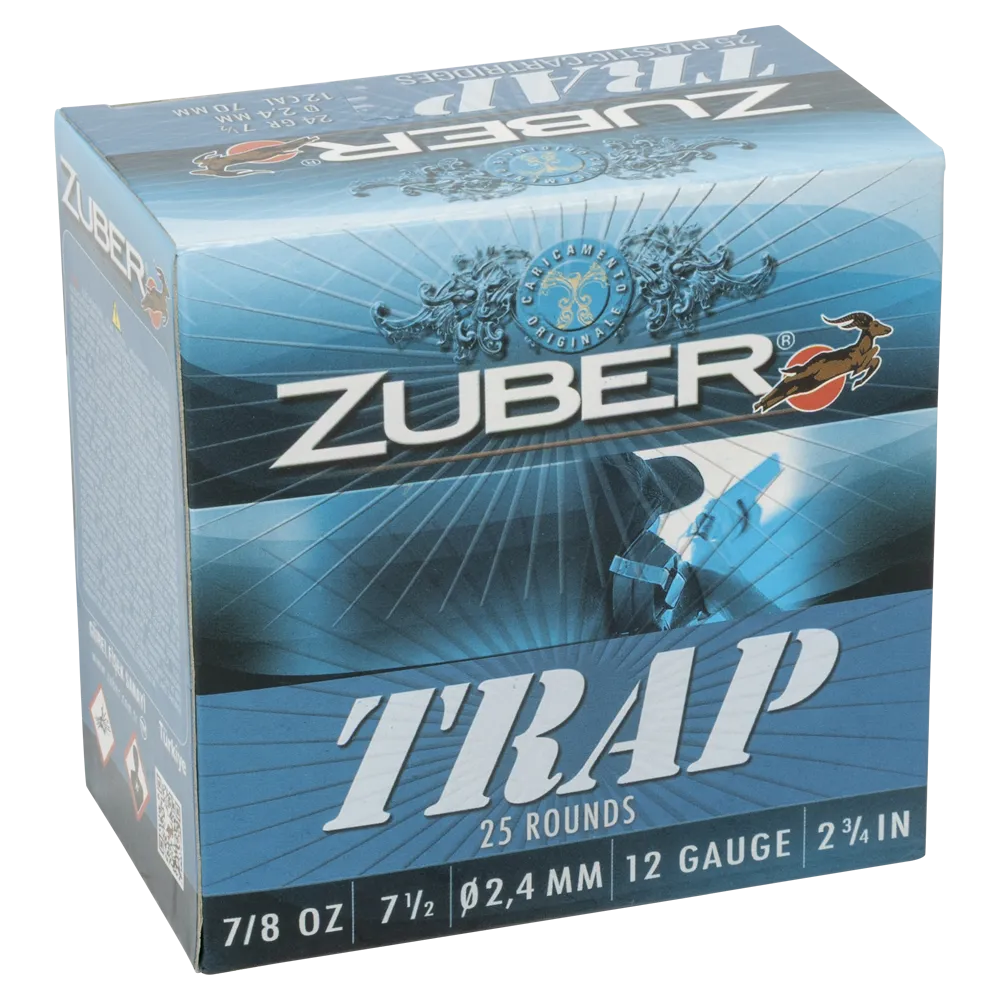 Патрон для гладкоствольного оружия ZUBER Trap (12/70)(24г)(№7,5)(2,4мм) в Алматы | Казахстан | Корган Центр | KORGAN
