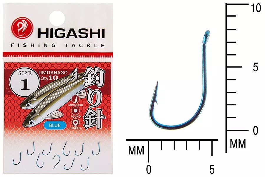 Крючки HIGASHI Мод. UMITANAGO RINGED #1 — рыболовный крючок, снасть и аксессуары для рыбалки | Алматы, Казахстан