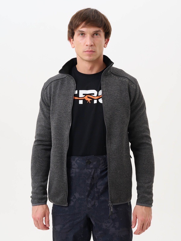 Толстовка TRITON  "KAREL" (тк.флис 350гр.)(серый) — одежда для охоты, рыбалки, туризма и города | KORGAN.KZ