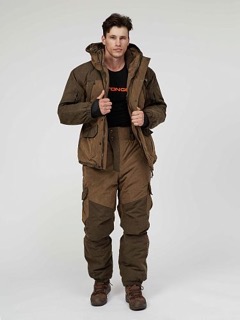 Костюм  зимний TRITON "GORKA -40°C" (тк.norvegia)(коричневый) — куртки, жилеты, маскировочные костюмы, одежда для рыбалки и охоты | KORGAN Казахстан
