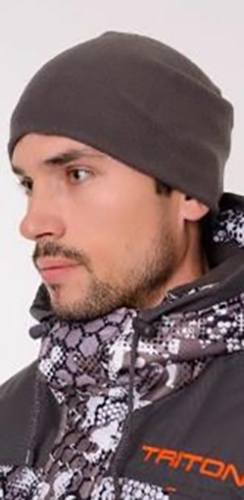 Шапка TRITON "Fleece" (Флис 270гр.м) Серый (Серый) — головной убор для рыбалки, охоты и туризма | KORGAN.KZ