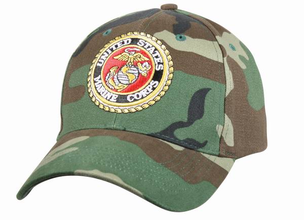 Кепка ROTHCO Мод. DELUXE LOW PROFILE INSIGNIA "MARINES" (Woodland Camo) — головной убор для рыбалки, охоты и туризма | KORGAN.KZ