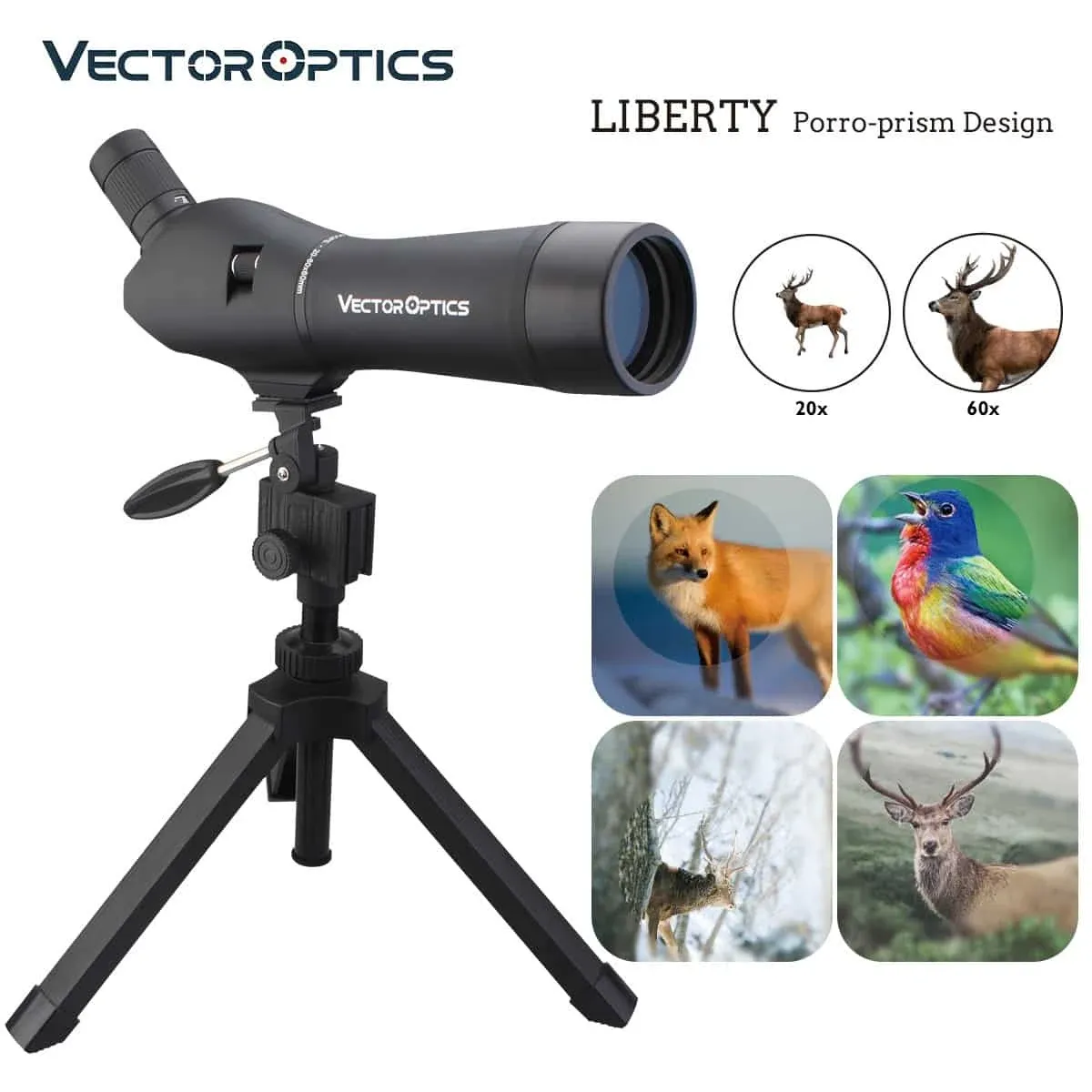 Зрительная труба VECTOR OPTICS Мод. FORESTER 20-60X60 для охоты и туризма в Алматы, Казахстан