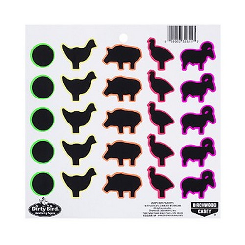 Мишени (бумажные) BIRCHWOOD Мод. MCA-20 DIRTY BIRD MULTI-COLOR ANIMALS для спортивной стрельбы в Алматы, Казахстан