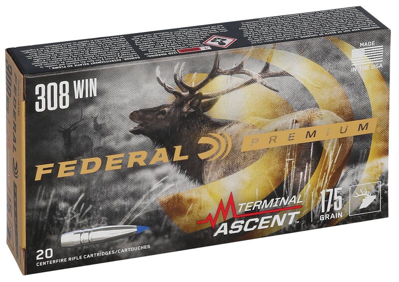 Купить Патрон для нарезного оружия FEDERAL P (.308 Win.) TERMINAL ASCENT (TA)(175grs)(11,34г) в Алматы | Казахстан | Корган Центр